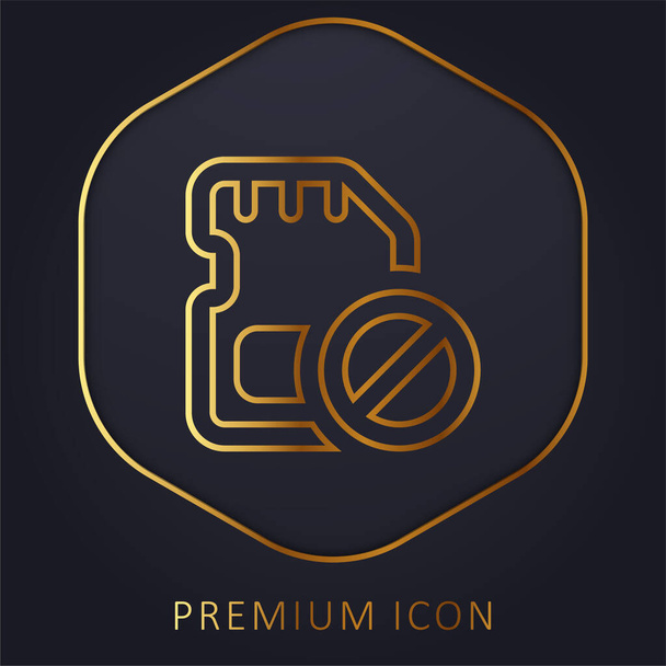 Blok złotej linii logo premium lub ikona - Wektor, obraz