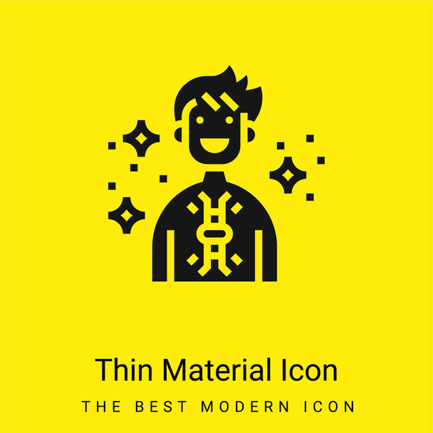 Antitestek minimális fényes sárga anyag ikon - Vektor, kép