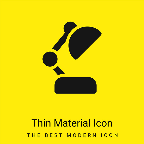 Regulowana lampa minimalna jasnożółta ikona materiału - Wektor, obraz