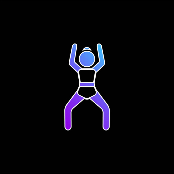 Arms Up Position blue gradient vector icon - Vector, Image