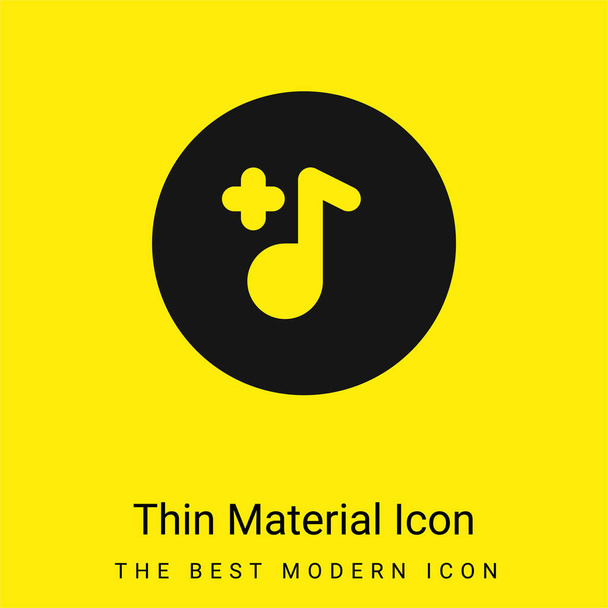 Aggiungi icona minimale materiale giallo brillante - Vettoriali, immagini