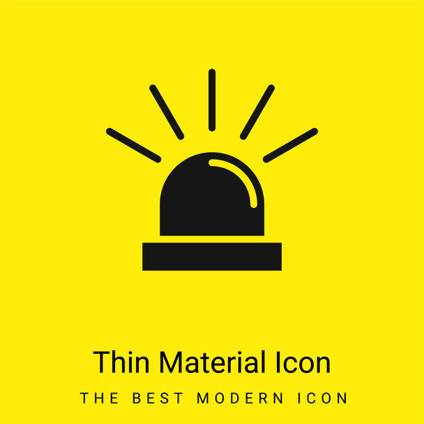 Alarma mínima icono de material amarillo brillante - Vector, Imagen