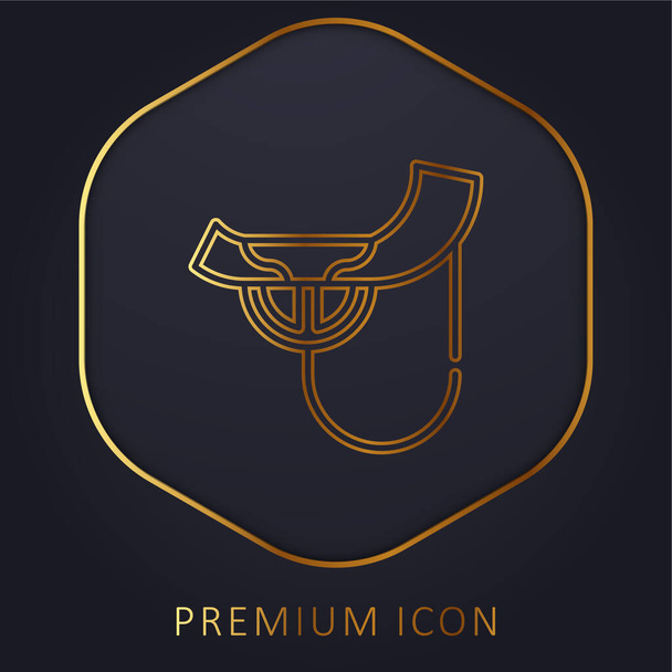 Alboka ligne d'or logo premium ou icône - Vecteur, image