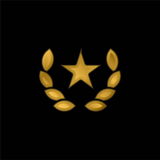 Нагорода золотий металевий значок або вектор логотипу
 - Вектор, зображення