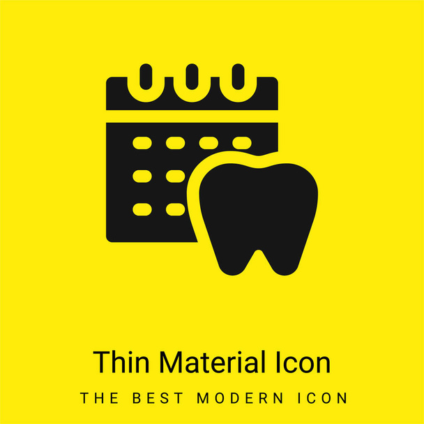 Schůzka minimální jasně žlutá ikona materiálu - Vektor, obrázek