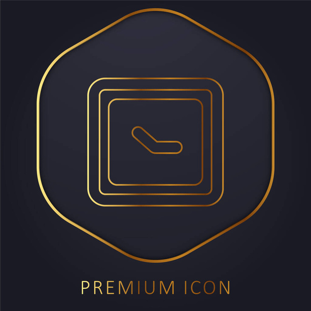 Нагадування Годинник золота лінія логотип або значок преміум-класу
 - Вектор, зображення