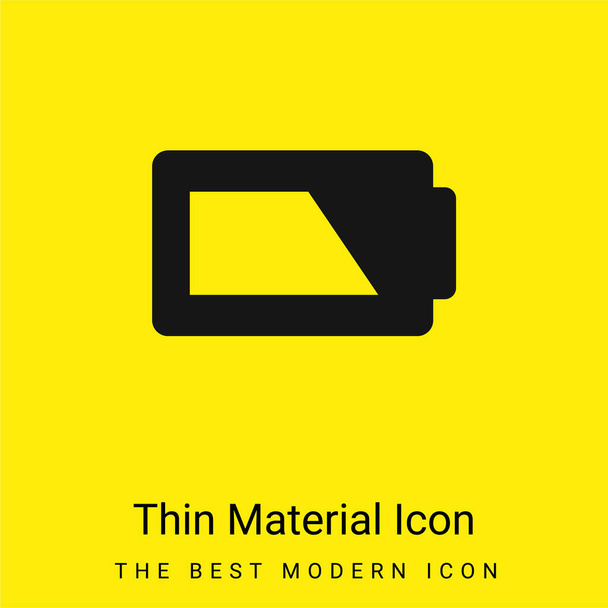 Akku minimaalinen kirkkaan keltainen materiaali kuvake - Vektori, kuva