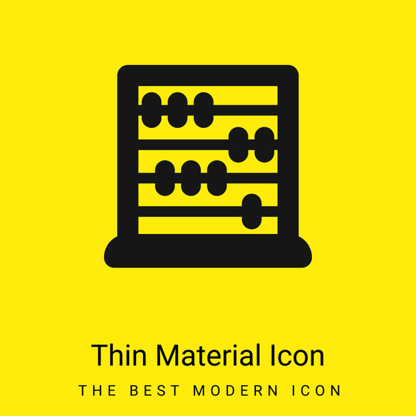 Abacus Мінімальна яскрава жовта матеріальна ікона - Вектор, зображення