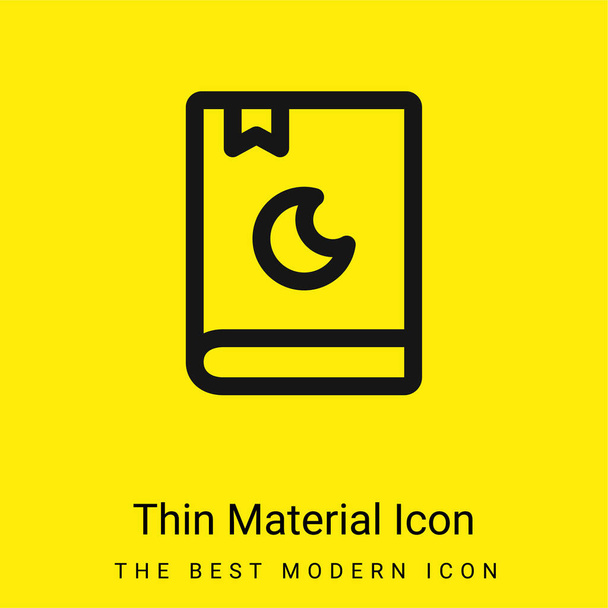 Baby Boek minimaal helder geel materiaal icoon - Vector, afbeelding