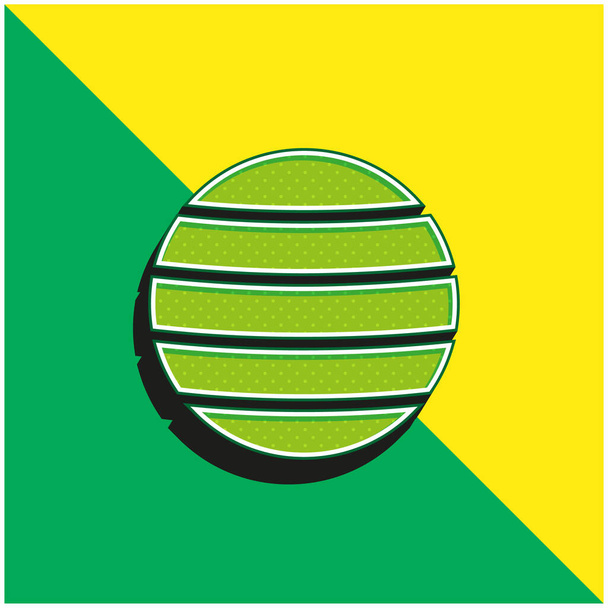 Зелений м'яч і жовтий сучасний 3d векторний логотип ікони - Вектор, зображення