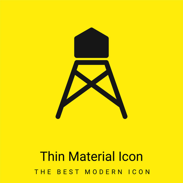 Big Water Tank minimální jasně žlutá ikona materiálu - Vektor, obrázek