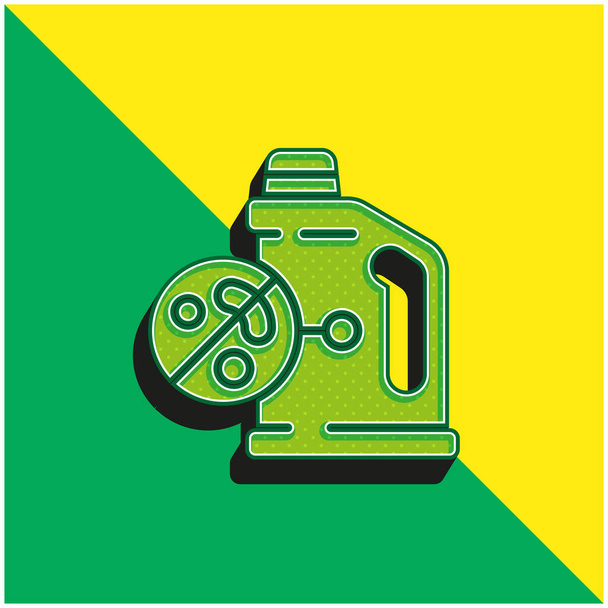Bleichen Grünes und gelbes modernes 3D-Vektor-Symbol-Logo - Vektor, Bild