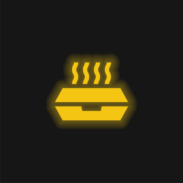 Желтый светящийся значок - Вектор,изображение