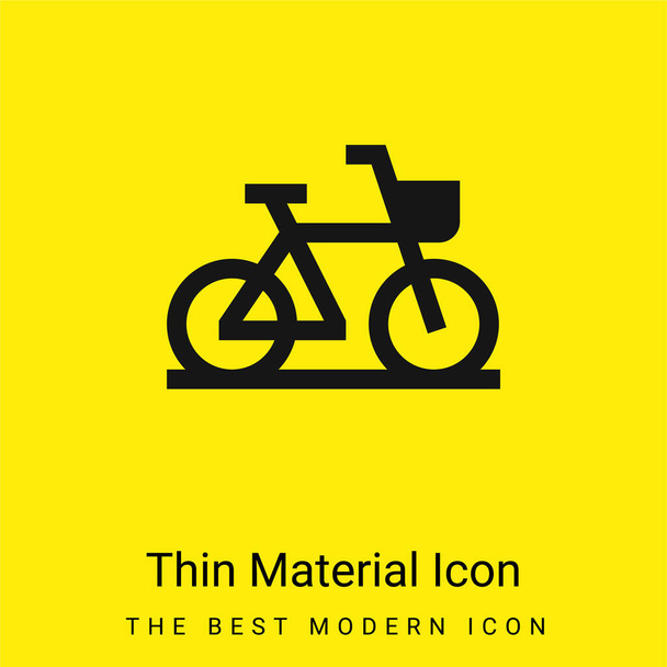Fahrrad minimal leuchtend gelbes Material Symbol - Vektor, Bild