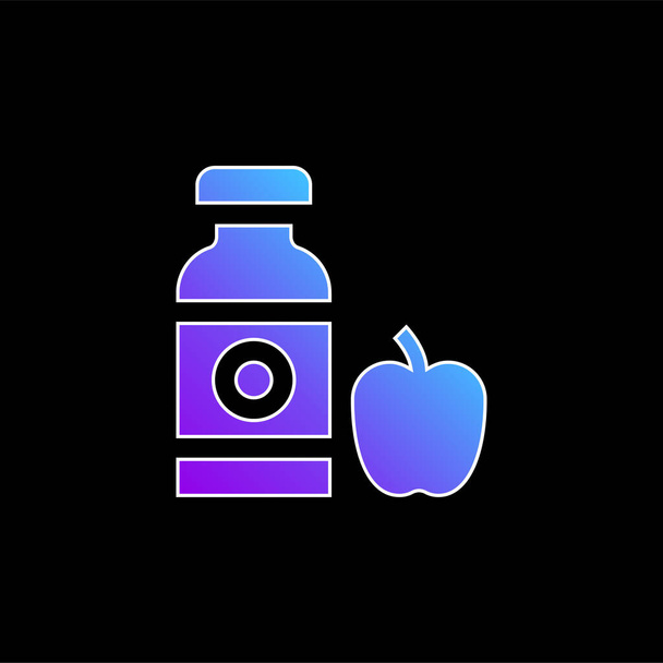 アップルジュース青グラデーションベクトルアイコン - ベクター画像
