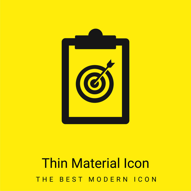 Łucznictwo Uwaga minimalna jasnożółta ikona materiału - Wektor, obraz