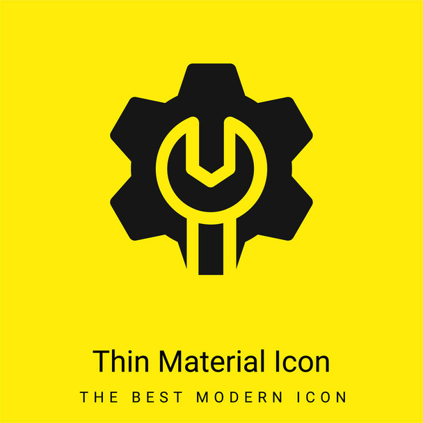 Admin mínimo icono de material amarillo brillante - Vector, imagen