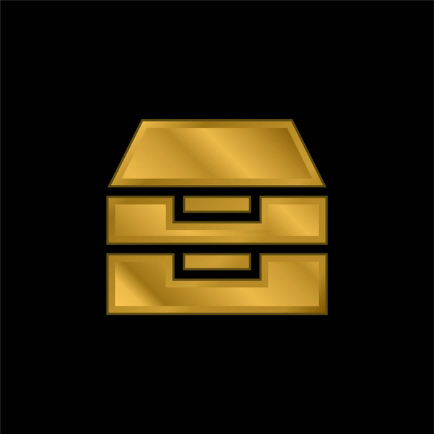 Архів Золота металева іконка або вектор логотипу
 - Вектор, зображення