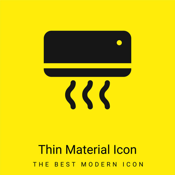 Кондиціонер з мінімальним яскравим жовтим матеріалом ікона - Вектор, зображення
