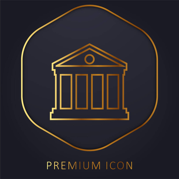 Логотип или иконка банка Золотая линия - Вектор,изображение