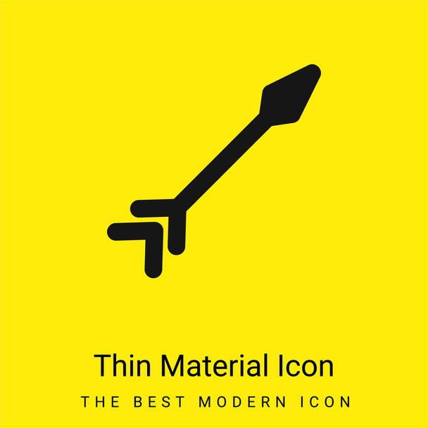 Arche minimale icône de matériau jaune vif - Vecteur, image