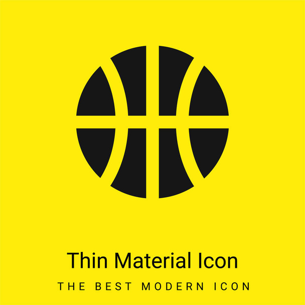 野球ボール最小限明るい黄色の材料アイコン - ベクター画像