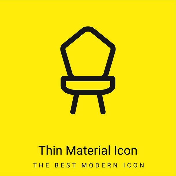 Chaise bébé minime jaune vif icône matérielle - Vecteur, image