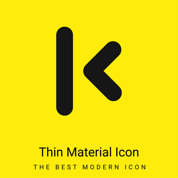 Pulsante freccia per iniziare minimale icona materiale giallo brillante - Vettoriali, immagini