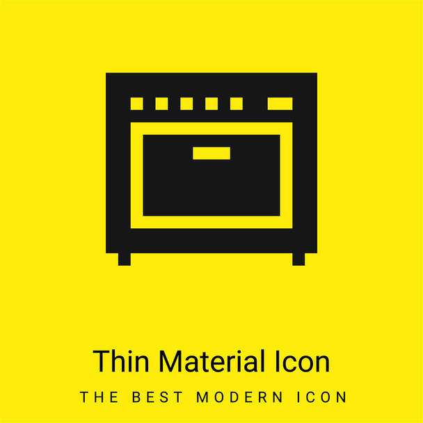 Ícone de material amarelo brilhante mínimo amplificador - Vetor, Imagem
