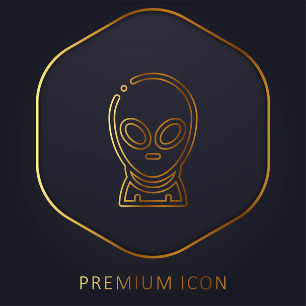 Cizí zlatá čára prémie logo nebo ikona - Vektor, obrázek