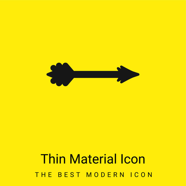 Freccia minimale giallo brillante materiale icona - Vettoriali, immagini