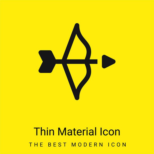 Schleife minimal leuchtend gelbes Material Symbol - Vektor, Bild