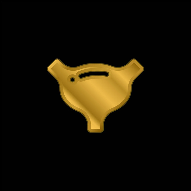 Blase vergoldet metallisches Symbol oder Logo-Vektor - Vektor, Bild