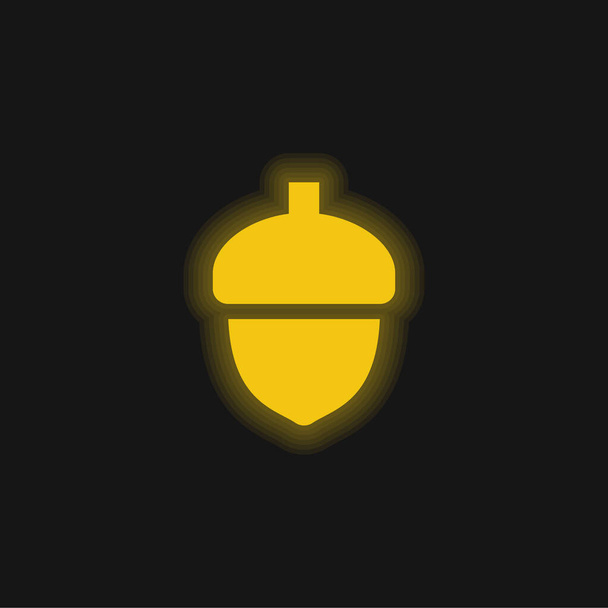 Makk sárga izzó neon ikon - Vektor, kép
