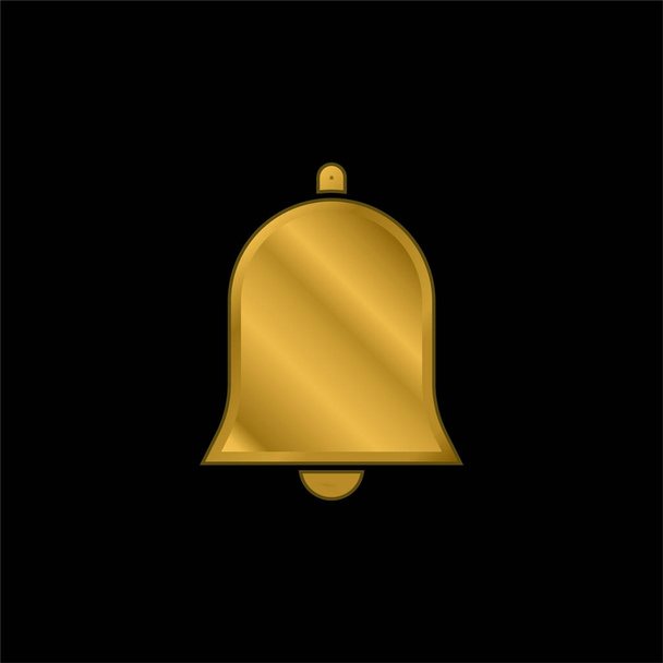 Glocke vergoldet metallisches Symbol oder Logo-Vektor - Vektor, Bild