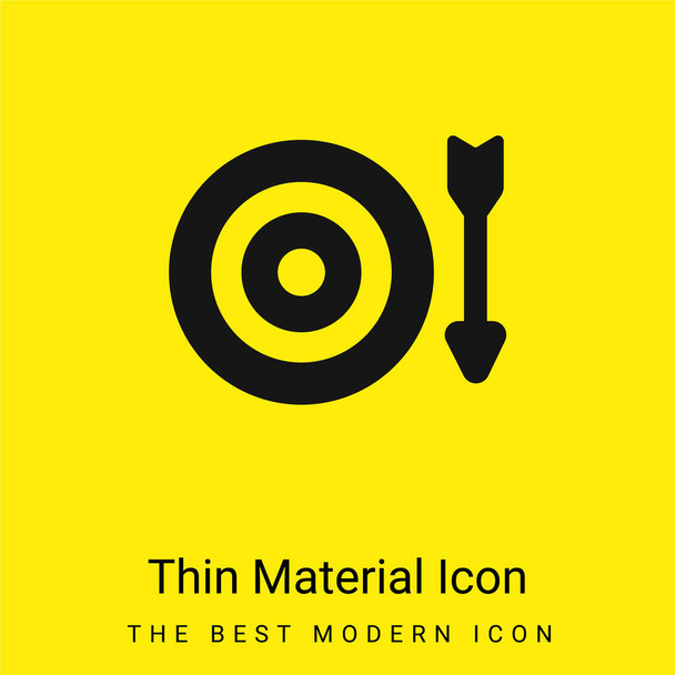 Tiro con l'arco minimale brillante icona materiale giallo - Vettoriali, immagini