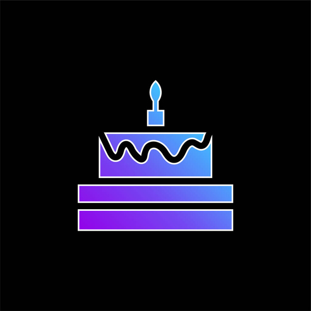 Doğum günü pastası mavi gradyan vektör simgesi - Vektör, Görsel