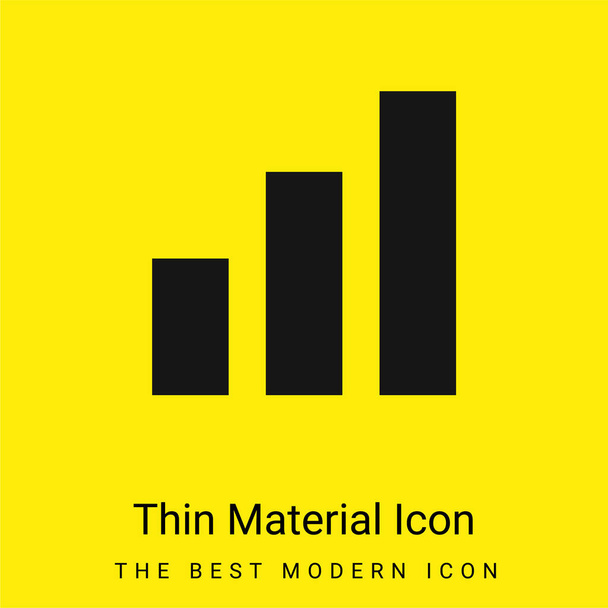 Tyče minimální jasně žlutá ikona materiálu - Vektor, obrázek