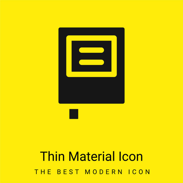 Libro mínimo icono de material amarillo brillante - Vector, imagen