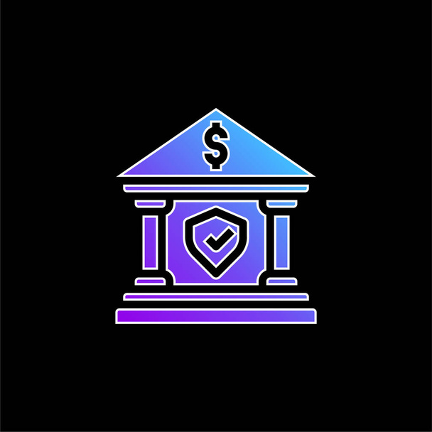 Icona vettoriale gradiente blu banca - Vettoriali, immagini