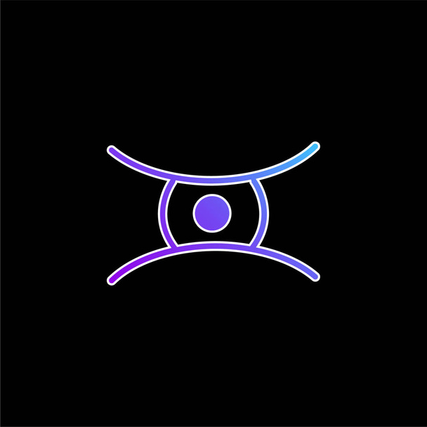 Animal Eye Shape ícone vetor gradiente azul - Vetor, Imagem