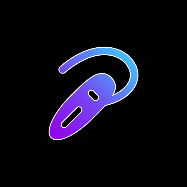 Bluetooth casque bleu dégradé icône vectorielle - Vecteur, image