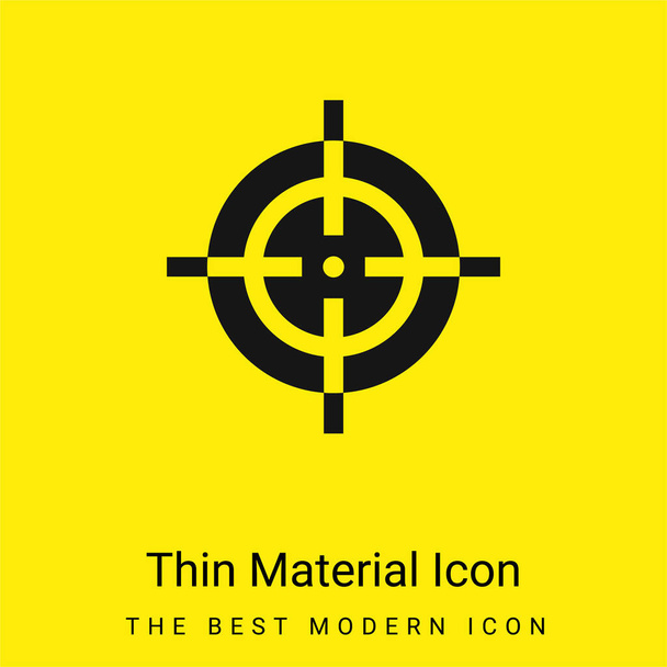 Цель минимальный ярко-желтый материал значок - Вектор,изображение