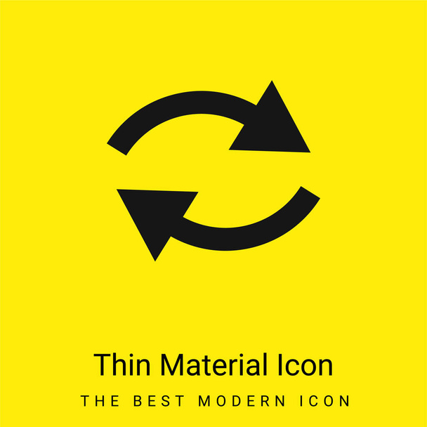 Frecce Coppia icona minimale materiale giallo brillante - Vettoriali, immagini