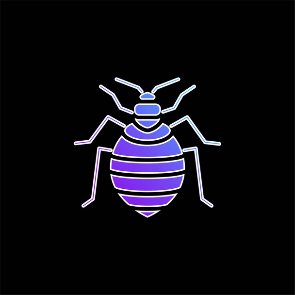 Cama Bug ícone vetor gradiente azul - Vetor, Imagem