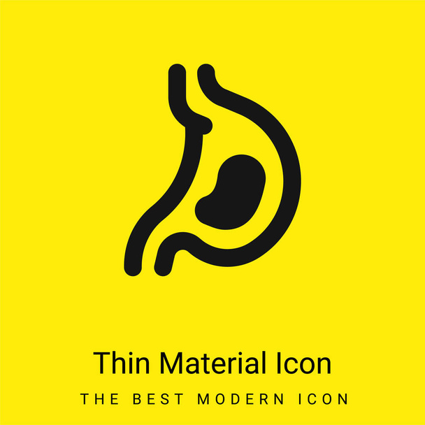 Acid minimal bright yellow material icon - Vector, Image
