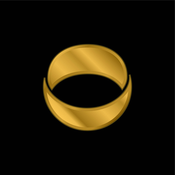 Ashley Madison Social Logo gold plated metalic icon or logo vector - Vector, Image