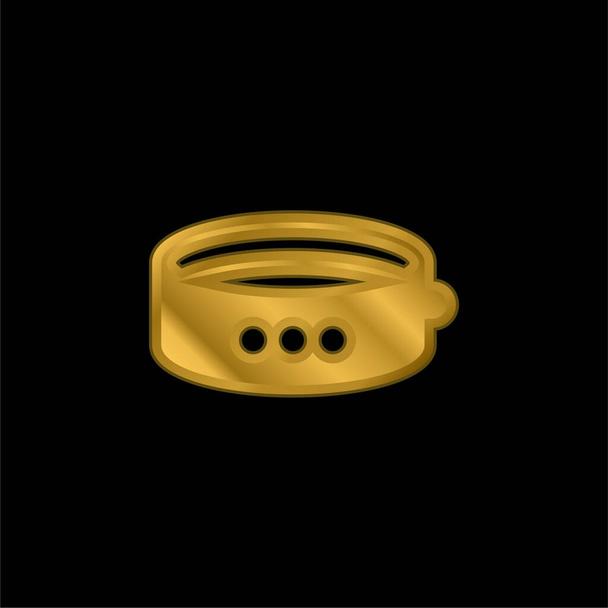 Pulsera chapado en oro icono metálico o logo vector - Vector, imagen