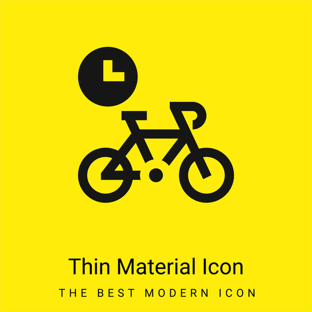 Велосипед мінімум яскраво-жовтий значок матеріалу
 - Вектор, зображення