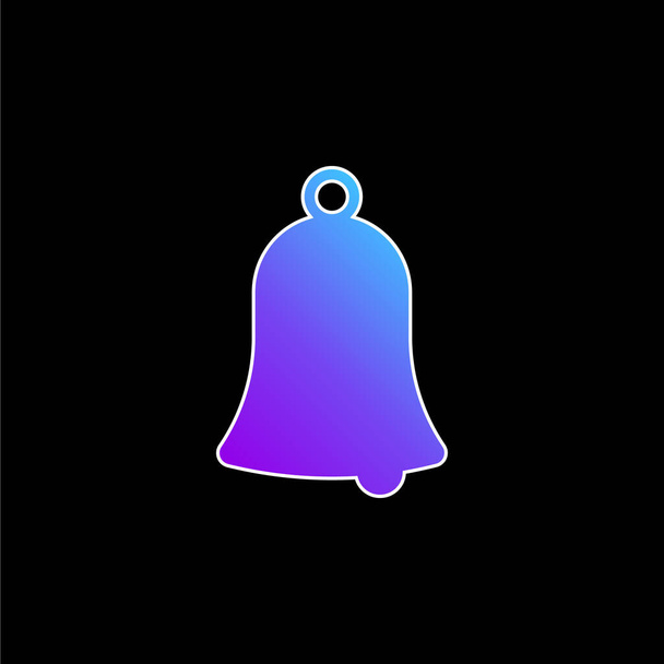 Ícone de vetor gradiente azul Bell - Vetor, Imagem